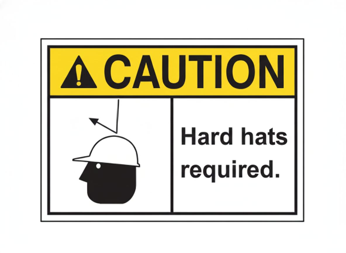 Hard hat/ helmet required sign