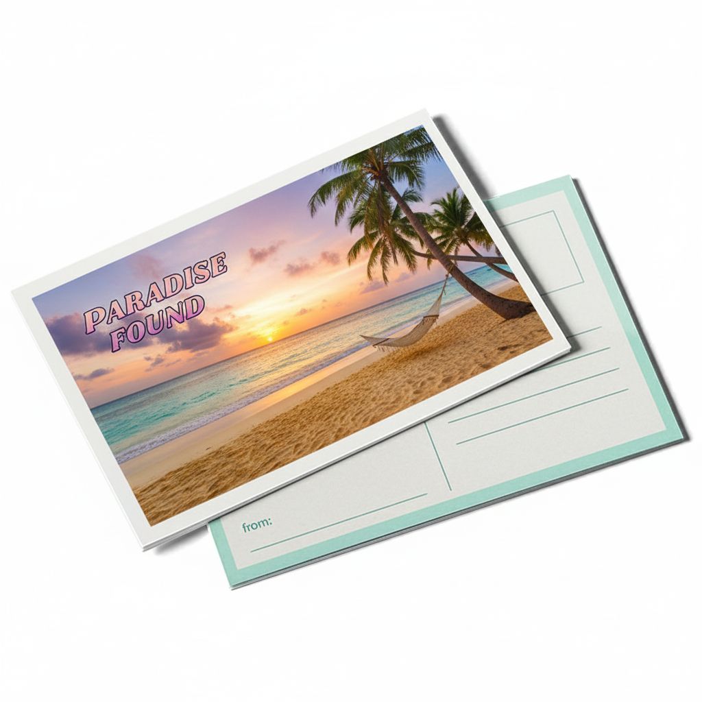 Writable -Half page postcards - 8.5"x 5.5"- 14 Pt thick