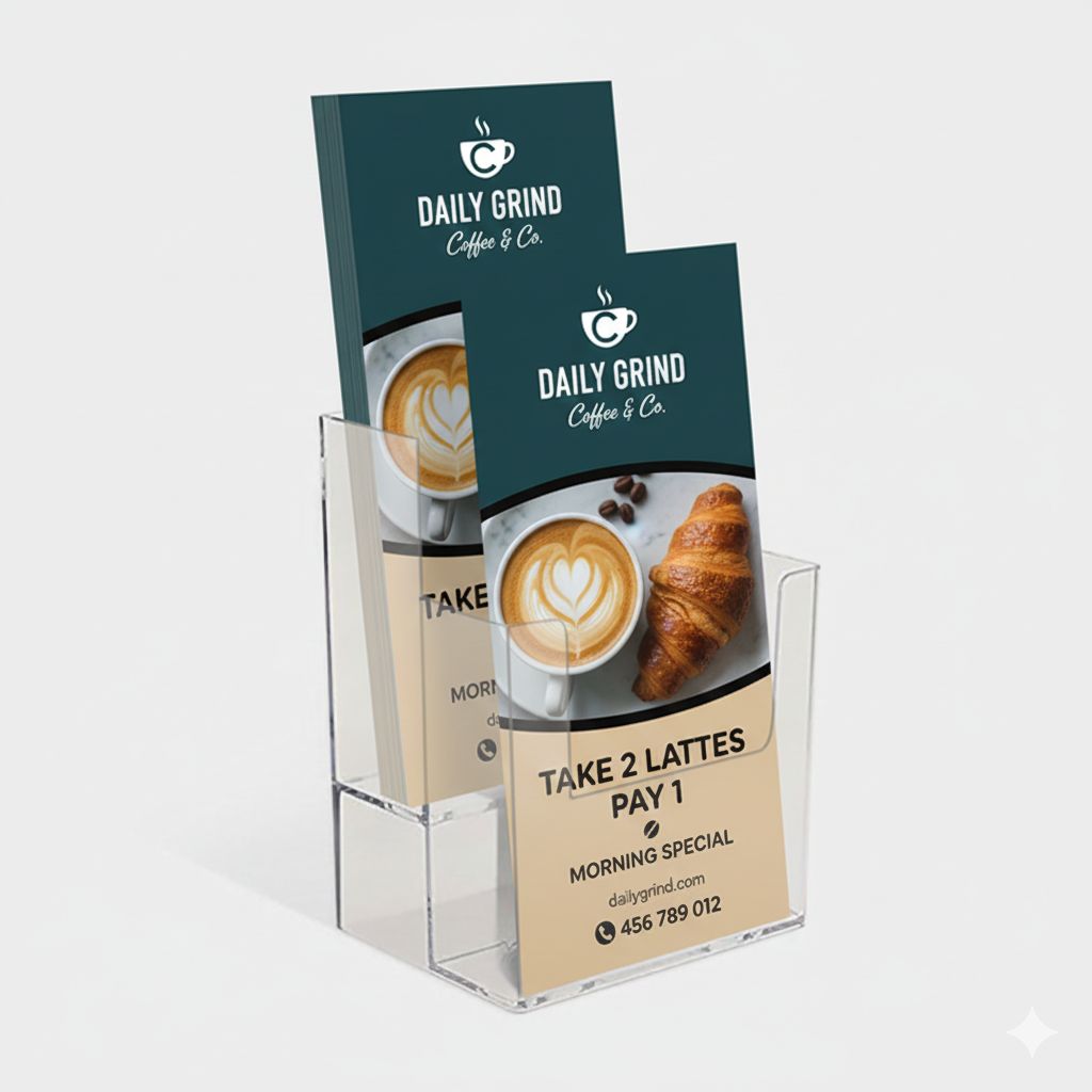 Semi Gloss- Rack card - 8.5"x 3.5" (standard size ) - 14 Pt thick-