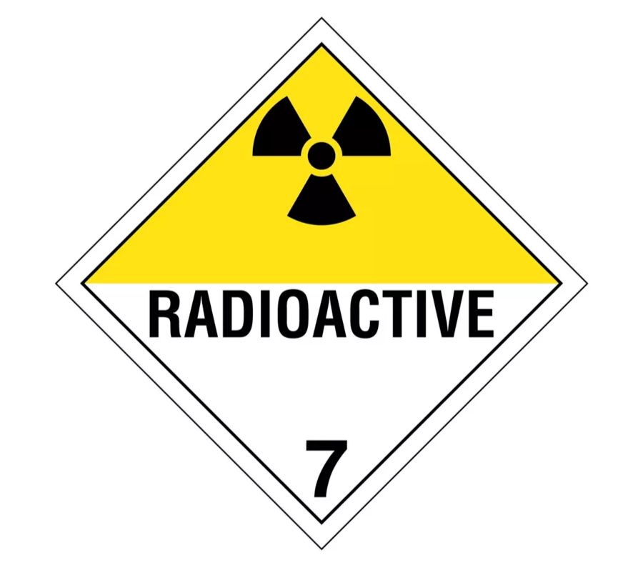 T.D.G. Placard - Vinyl Sticker - Class 7 RadioActive