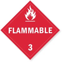 T.D.G. Placard - Vinyl Sticker - Class 3 Flammable Liquid