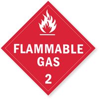 T.D.G. Placard - Vinyl Sticker - Class 2 Flammable Gas