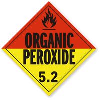 T.D.G. Placard - Vinyl Sticker - Class 5  Organic Peroxide 5.2