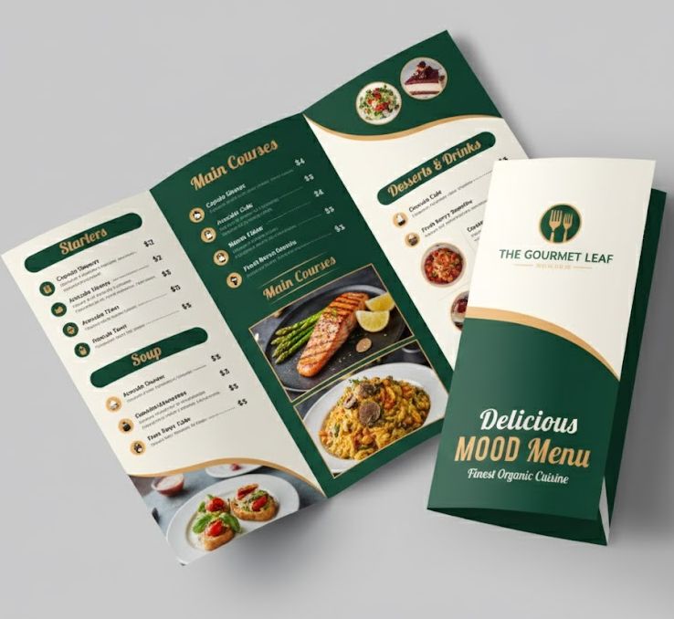 11" x 17"  Menu- Half fold &amp; Tri-fold Brochures