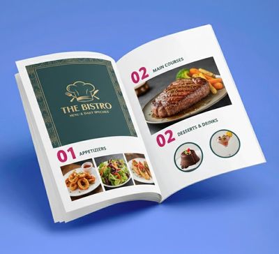 Menu Booklets (8.5" x5.5")