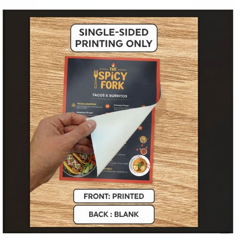 One side printed Sell sheets