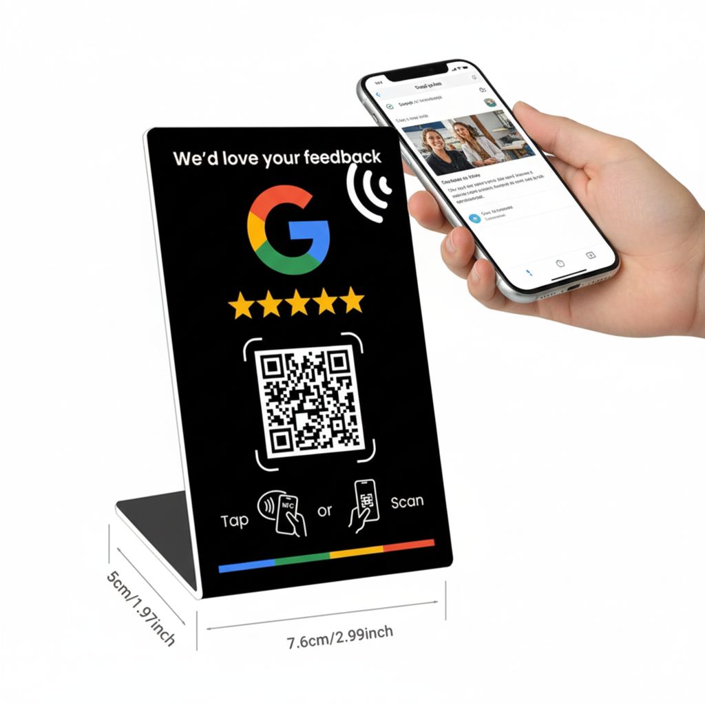 Google Review NFC + QR code Stands