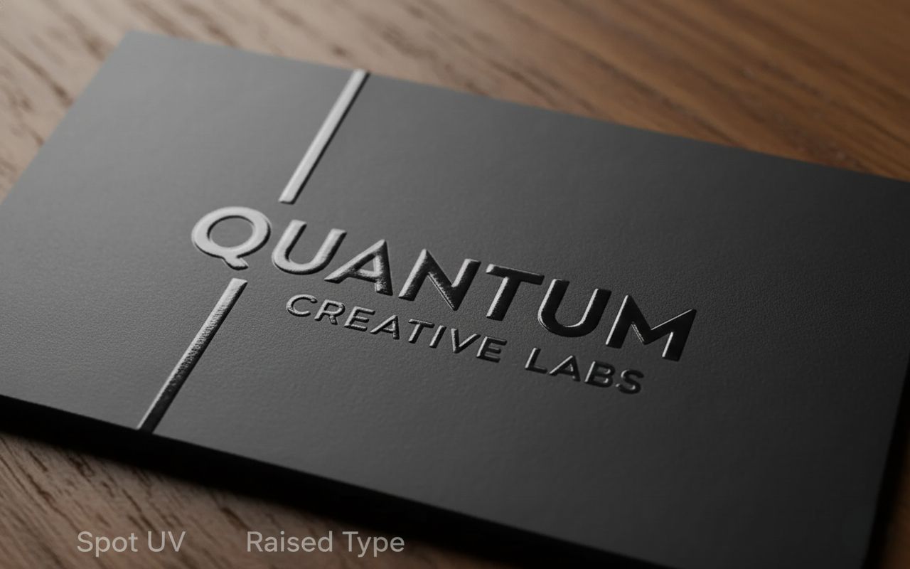 Raised Spot UV + Heavy thick - 24 Point -Premium  Business card