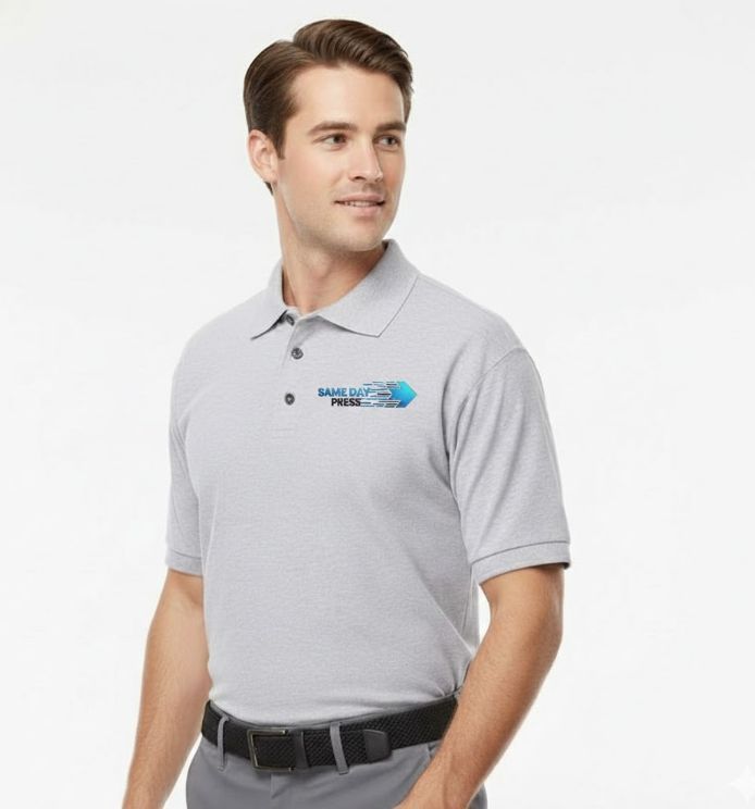 M&amp;O 7002 - Combed Ring Spun Pique - Grey - Polo Short Shirt