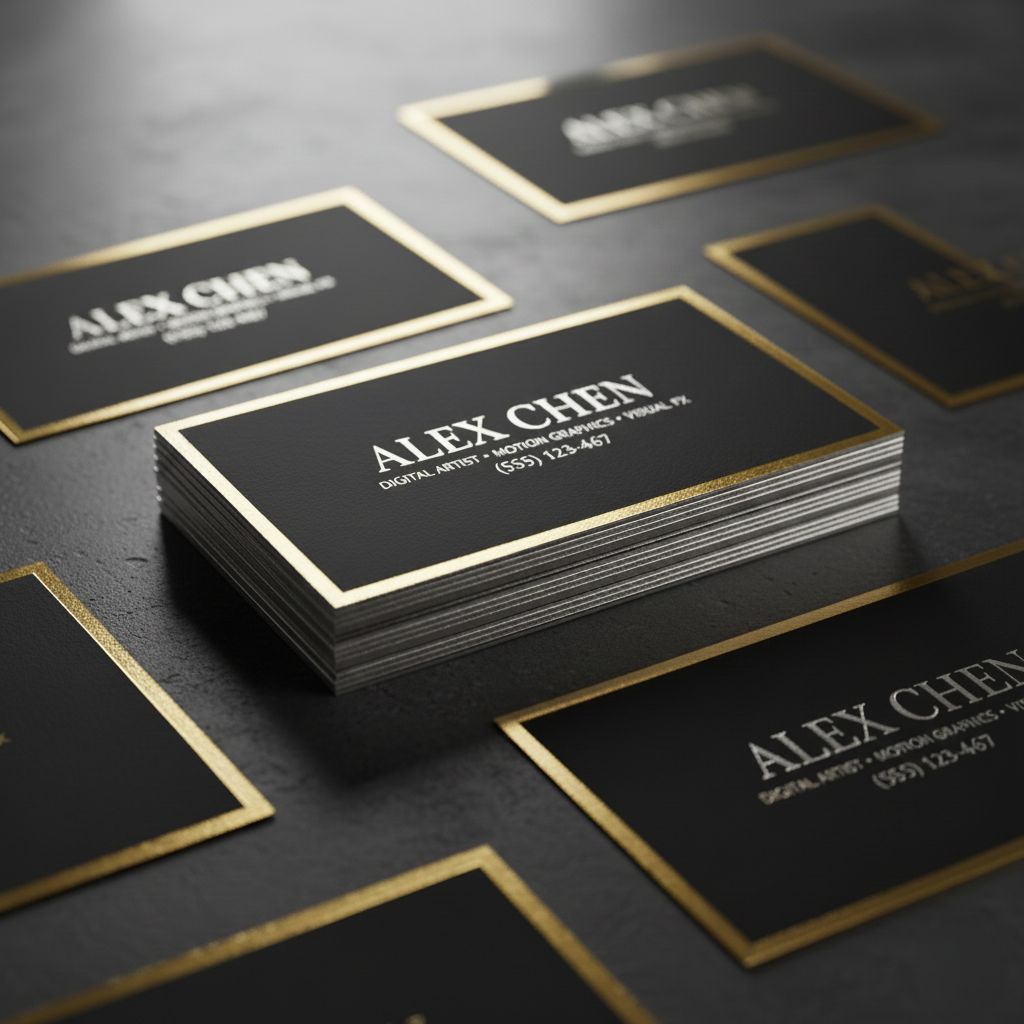 Raised Foil + Velvet touch (Soft touch ) Business Cards  (18 Pt card stock)