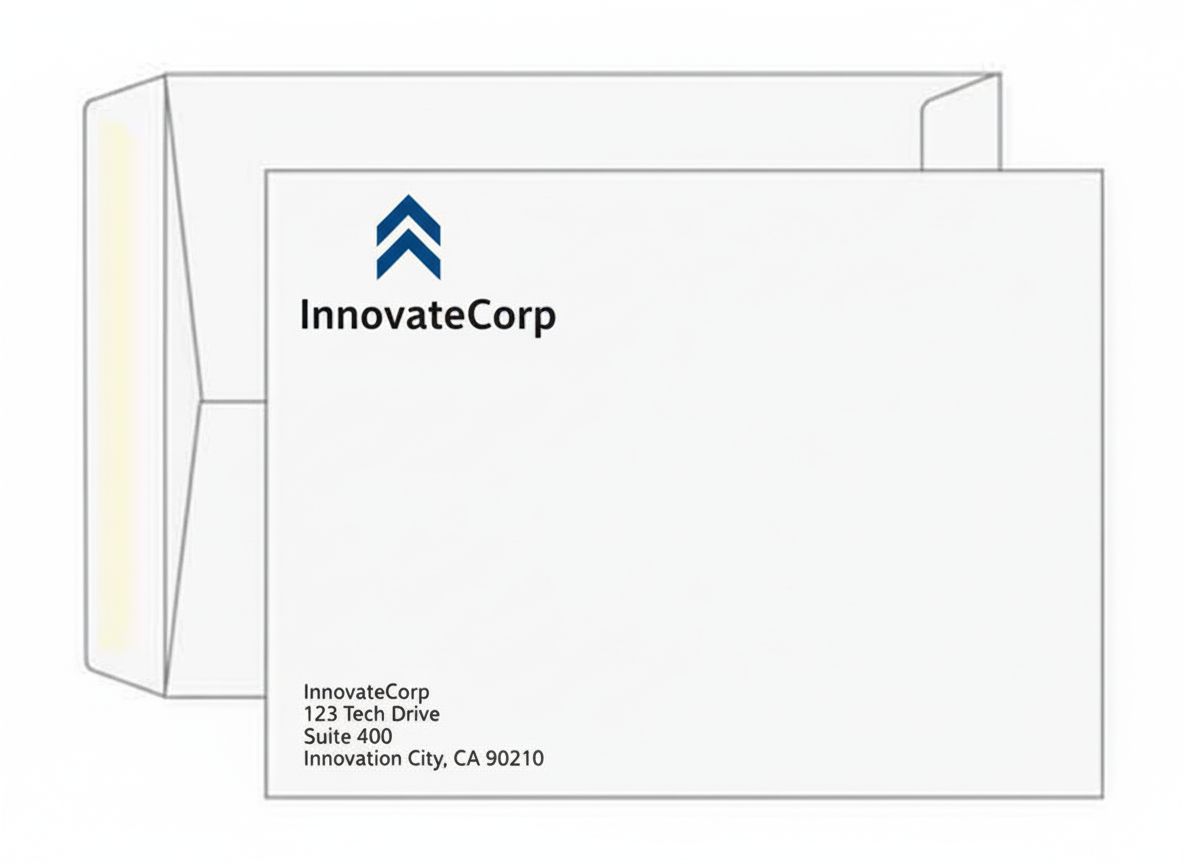 10  inch x 13 inch White Gummed envelope ( open flap at end )