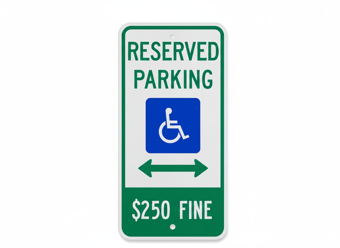 Reserved parking with fine  only sign
