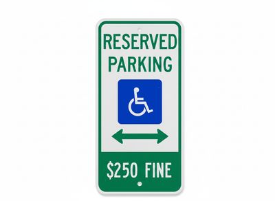 Reserved parking with fine  only sign