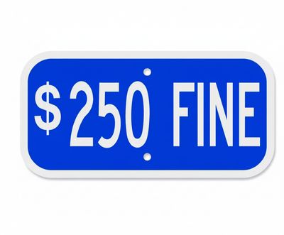 $250 fine sign