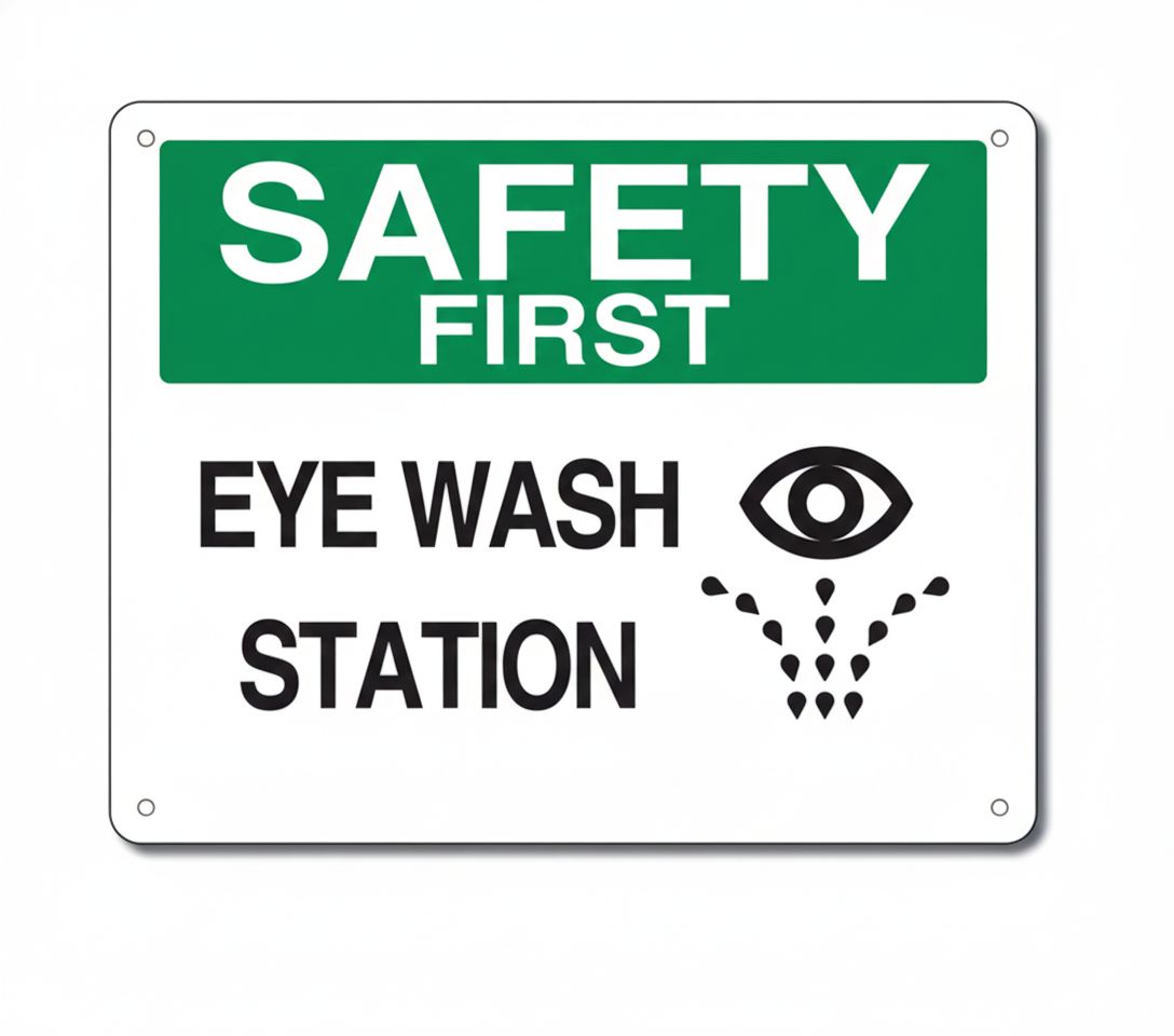 Eye wash station sign