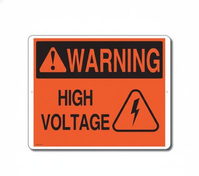 Warning High Voltage  sign