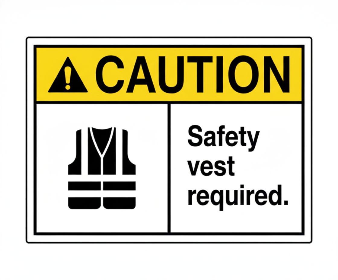 Safety Vest required sign