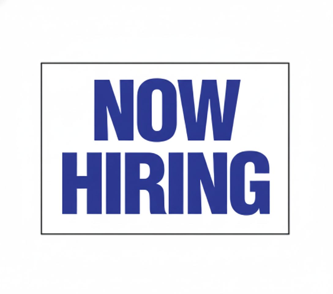 Now hiring sign