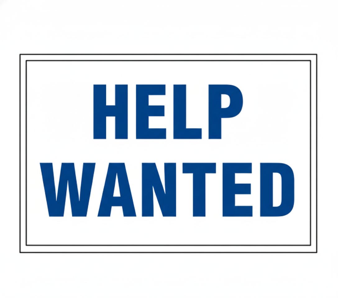 Help wanted  sign