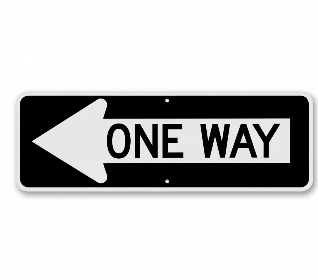 One way to Left  sign