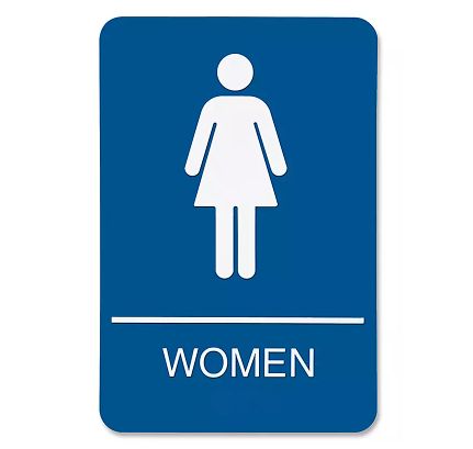 Women washroom sign