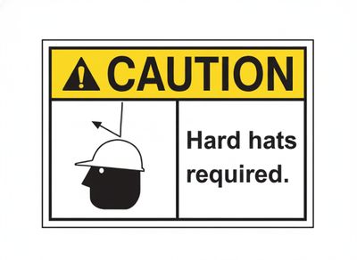 Hard hat/ helmet required sign