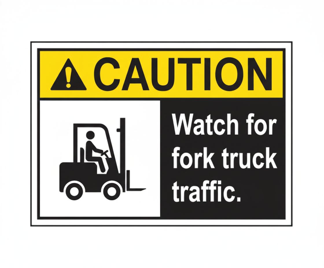 Watch for forklift  traffic sign