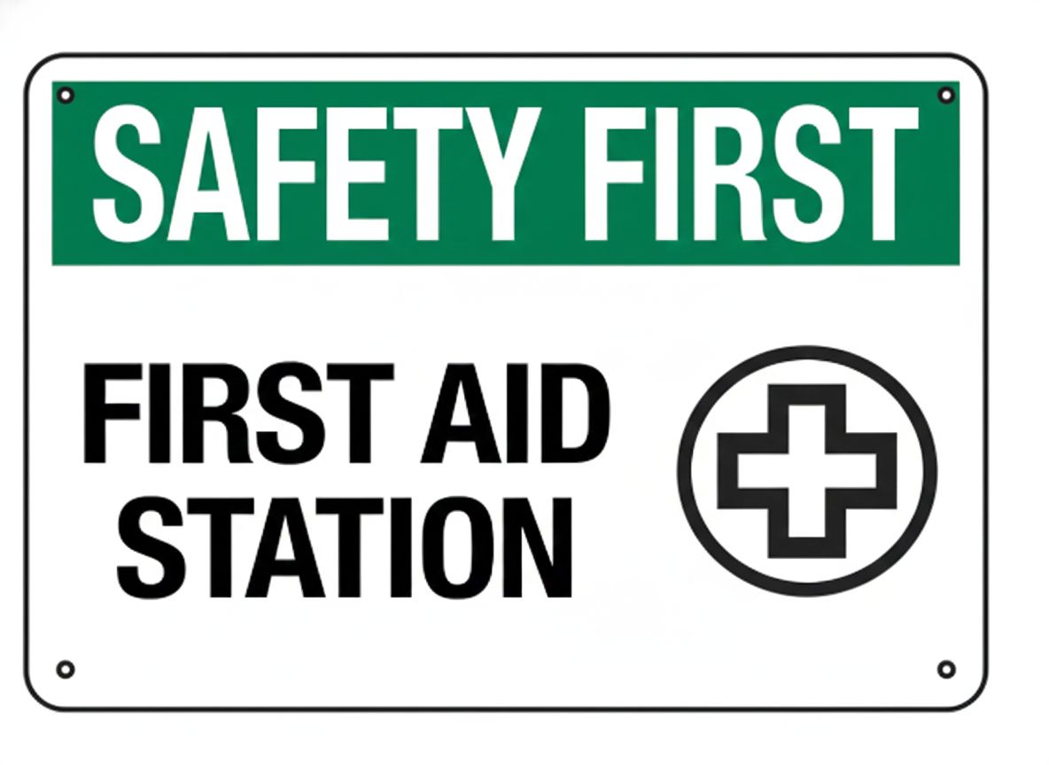 First Aid station sign