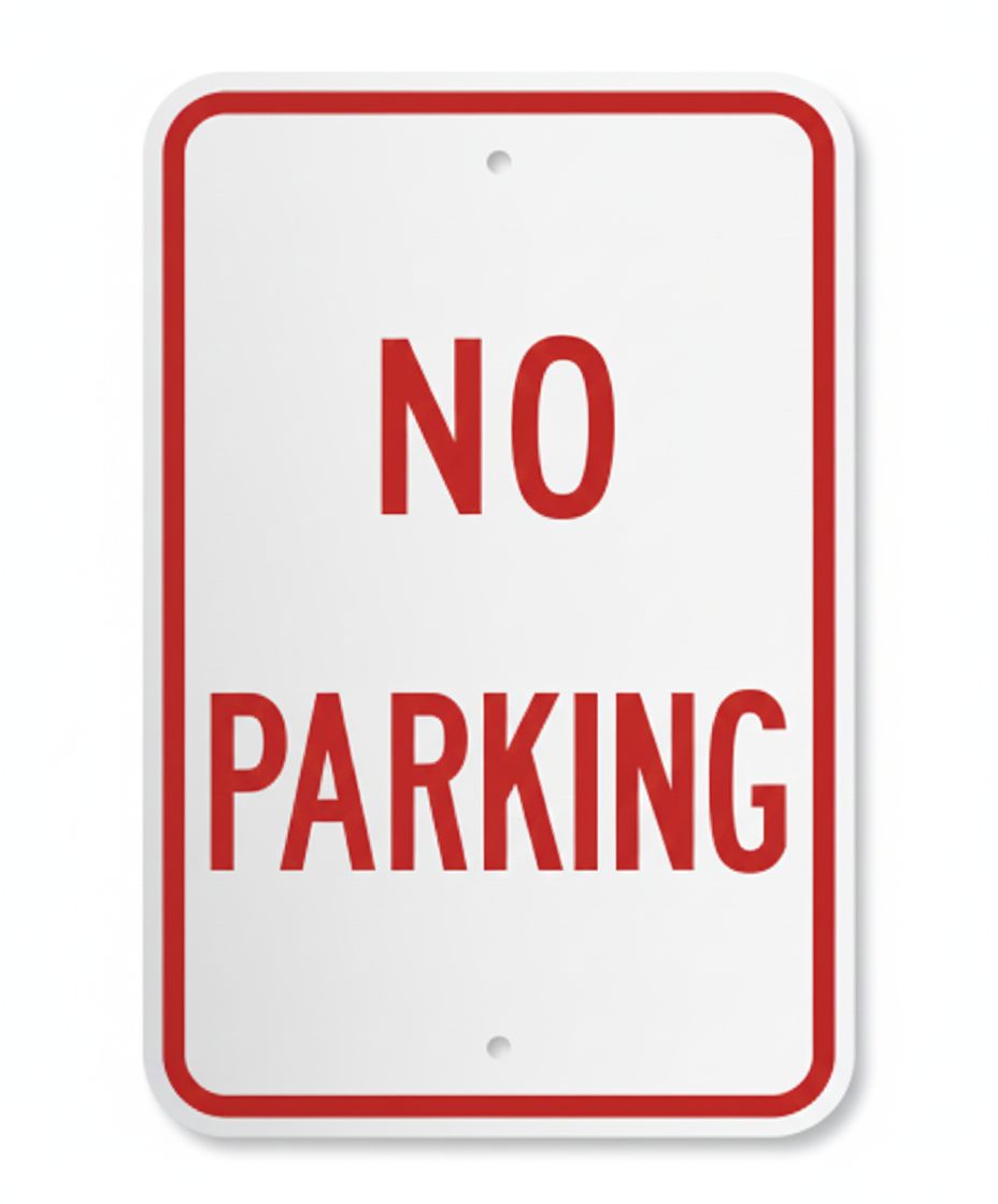 No parking sign