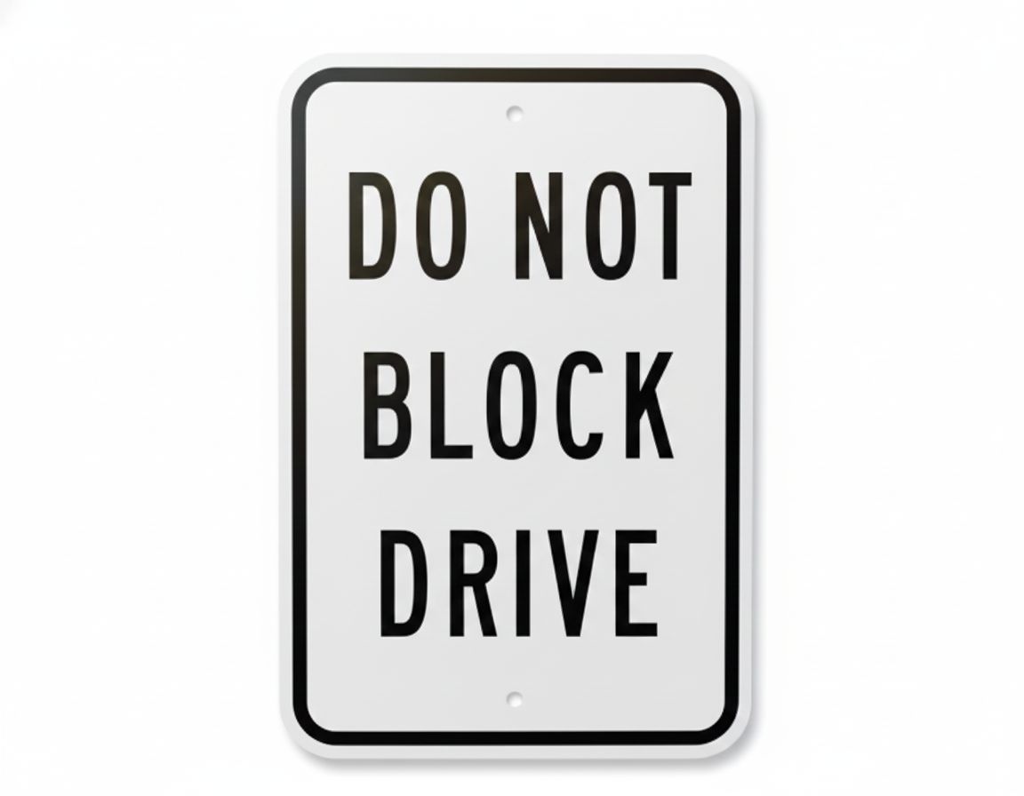Do not block Drive  sign