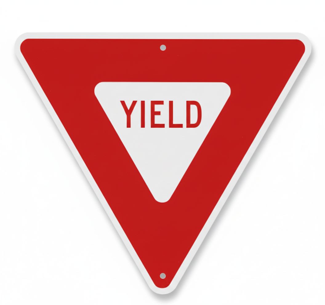 Yield sign
