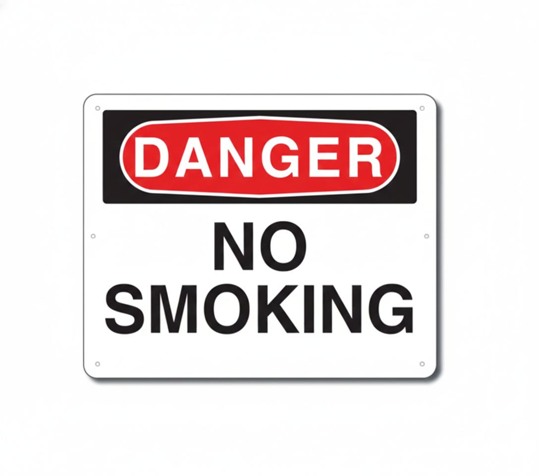 Danger No Smoking sign