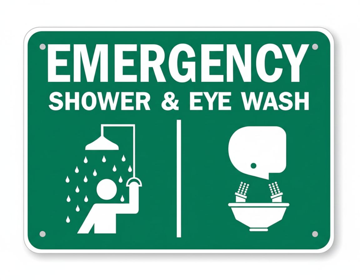 Emergency Shower &amp; Eye wash  sign