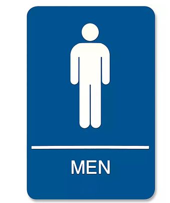 Men washroom sign
