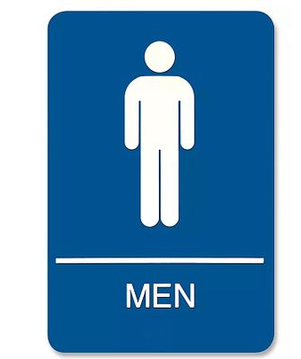 Men washroom sign