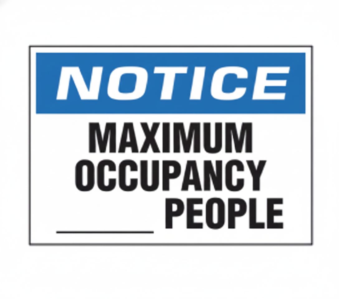 Maximum Occupancy  sign