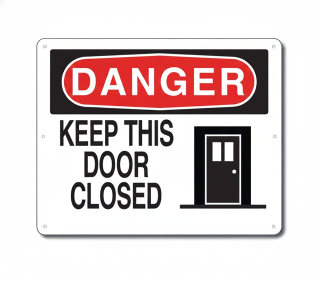 Keep Door Closed sign
