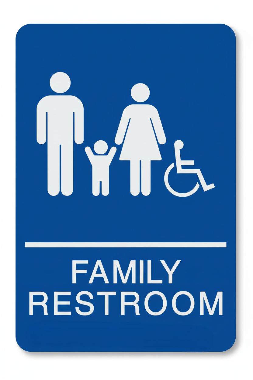 Family washroom sign
