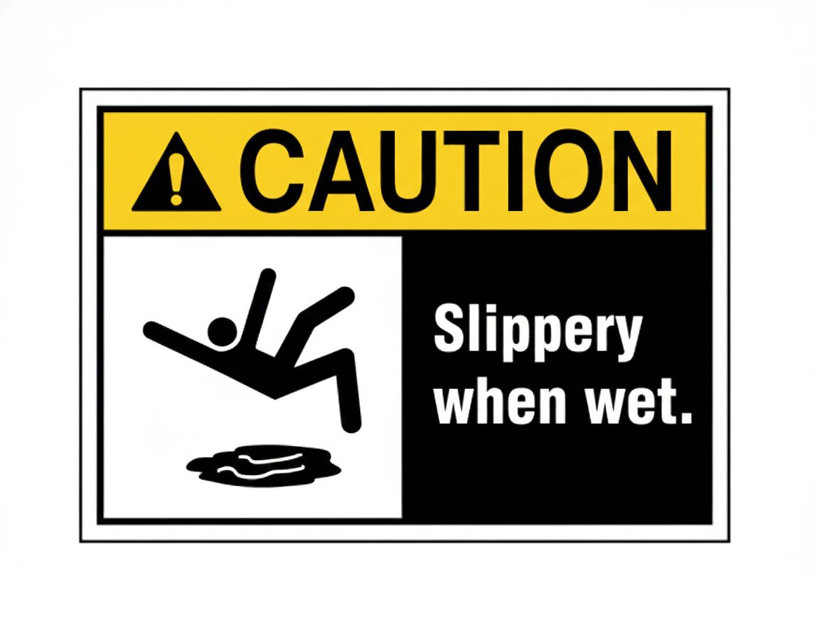 slippery wet sign