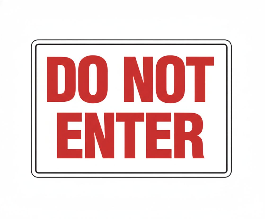 Do not enter sign