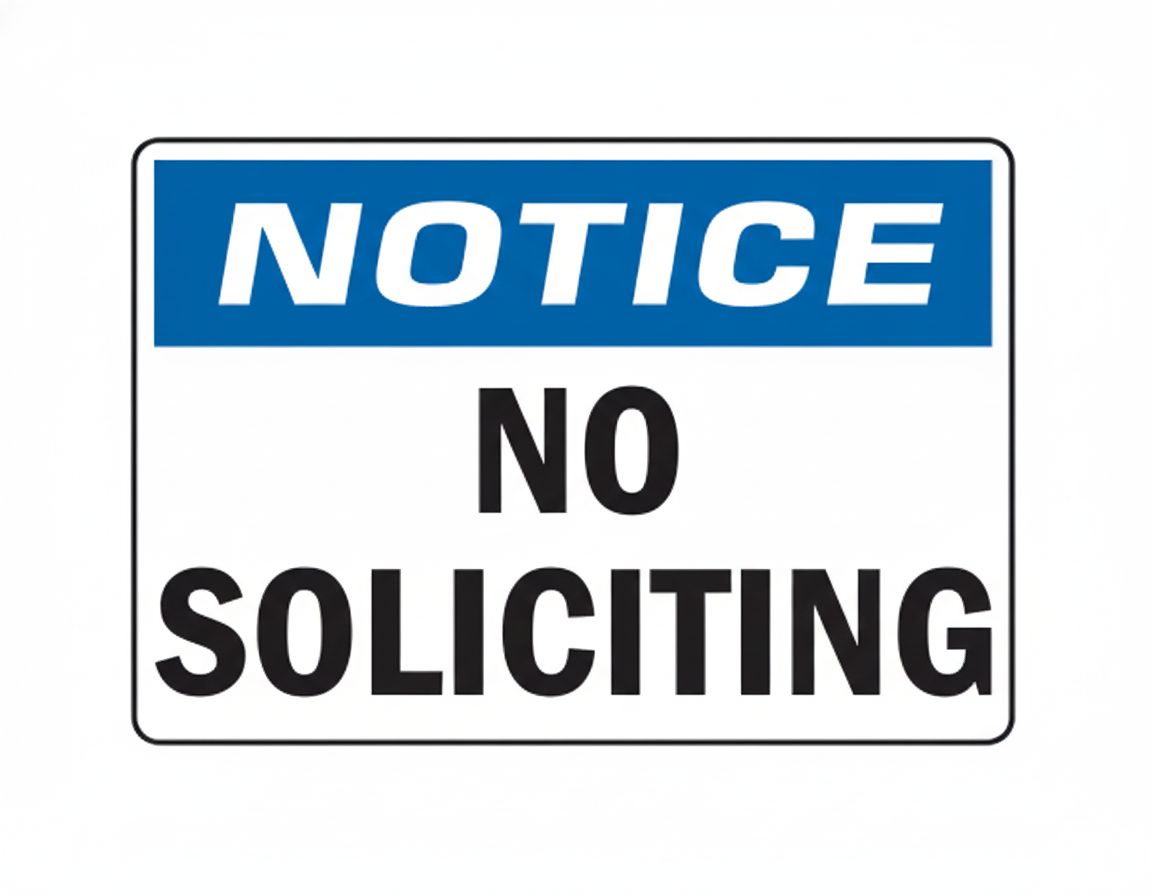 No Soliciting sign