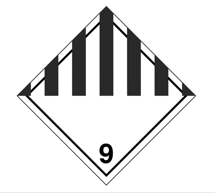 T.D.G. Placard - Vinyl Sticker - Class 9 Miscellaneous Dangerous Goods