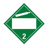 T.D.G. Placard - Vinyl Sticker - Class 2 Blank UN box : Non-Flammable and Non Toxic Gases