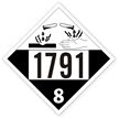 T.D.G. Placard - Vinyl Sticker - Class 8 UN 1791