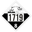 T.D.G. Placard - Vinyl Sticker - Class 8 UN 1719  CAUSTIC ALKALI LIQUID, N.O.S.