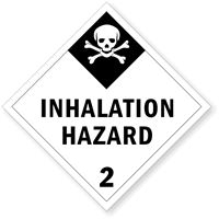 T.D.G. Placard - Vinyl Sticker -Class 2 Inhalation Hazard