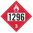 T.D.G. Placard - Vinyl Sticker - Class 3 UN 1296 Triethylamine