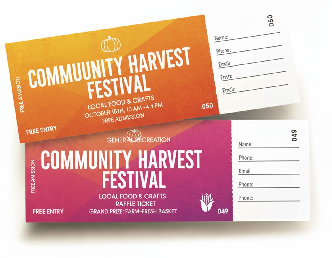 Coupon/ Ticket  - 2"x 5.5"