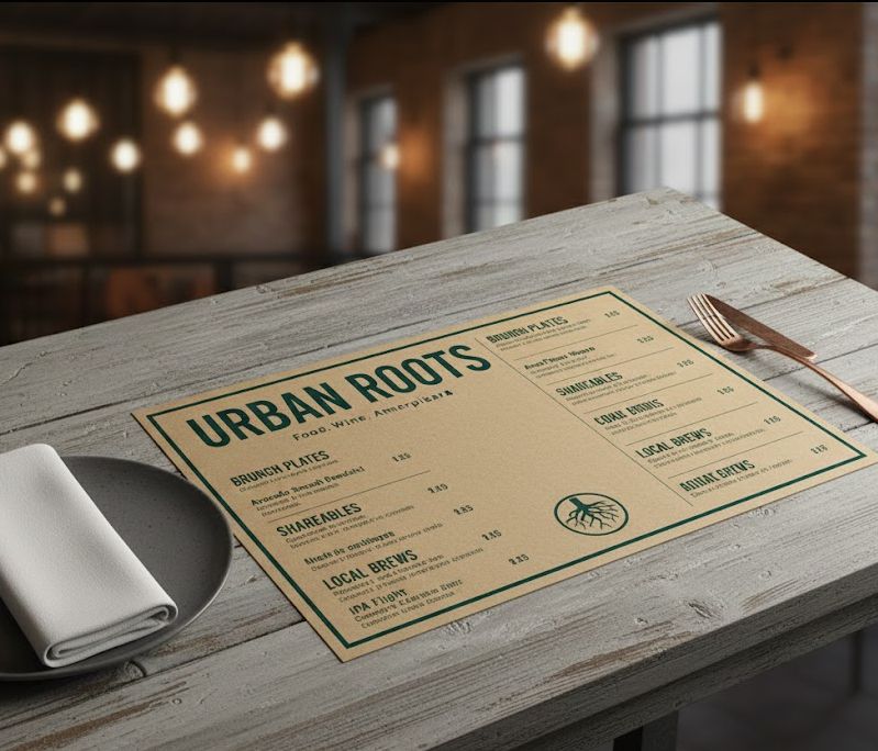 Extra large Menu Flyers  - Table Mat (11" x 17" )