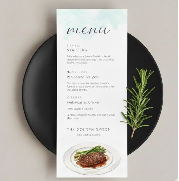 Slim Menu Flyers ( 3.5"x8.5" )